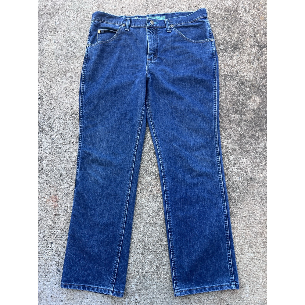 Wrangler Cool Vantage Jeans Men's 36x30 Slim Fit Blue Stretch Denim Pants